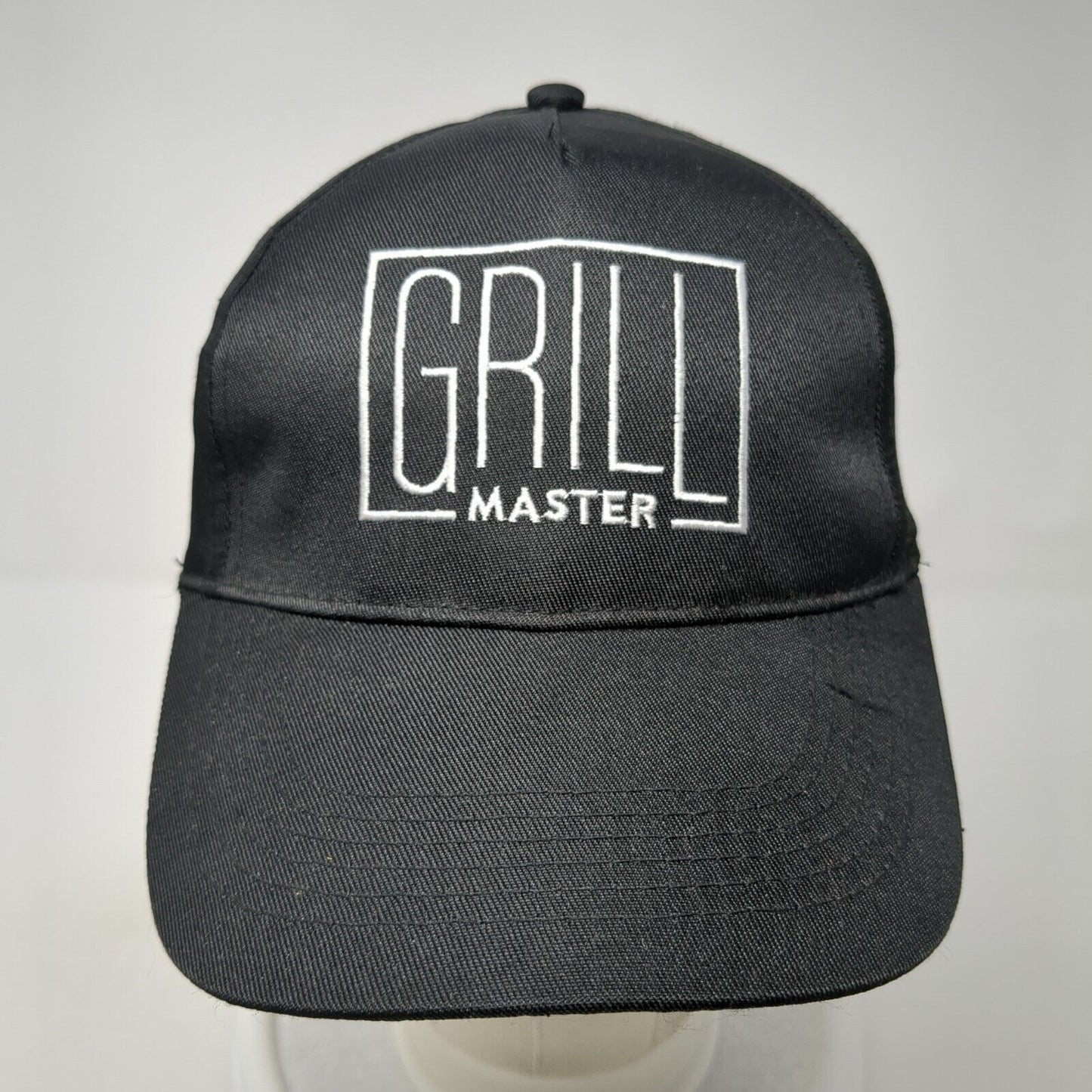 Grill Master Strapback Hat Black One Size Adjustable Embroidered 6 Panel Gertex