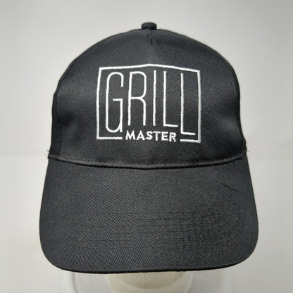 Grill Master Strapback Hat Black One Size Adjustable Embroidered 6 Panel Gertex