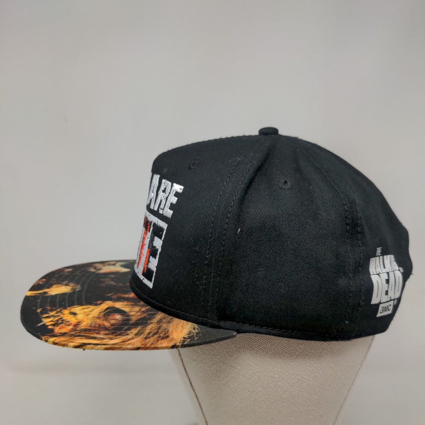 Beware I Bite Snapback Hat Multicolor OSFM Embroidered AMC The Walking Dead