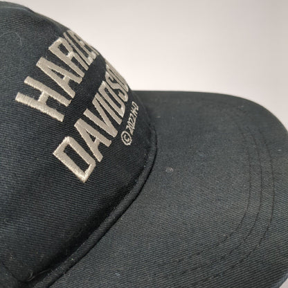 Harley-Davidson Snapback Hat Black Size 4-14 Adjustable Embroidered Cotton