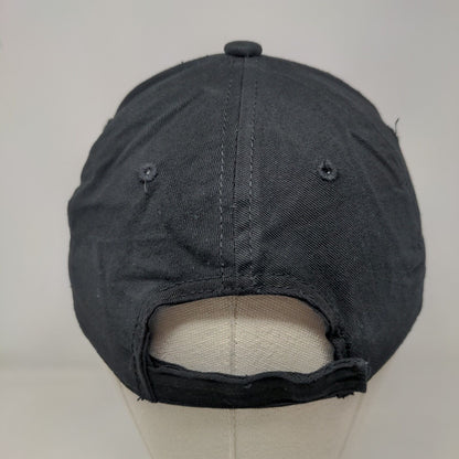 George Strapback Hat Black One Size Adjustable Vented Holes 6 Panel Blank
