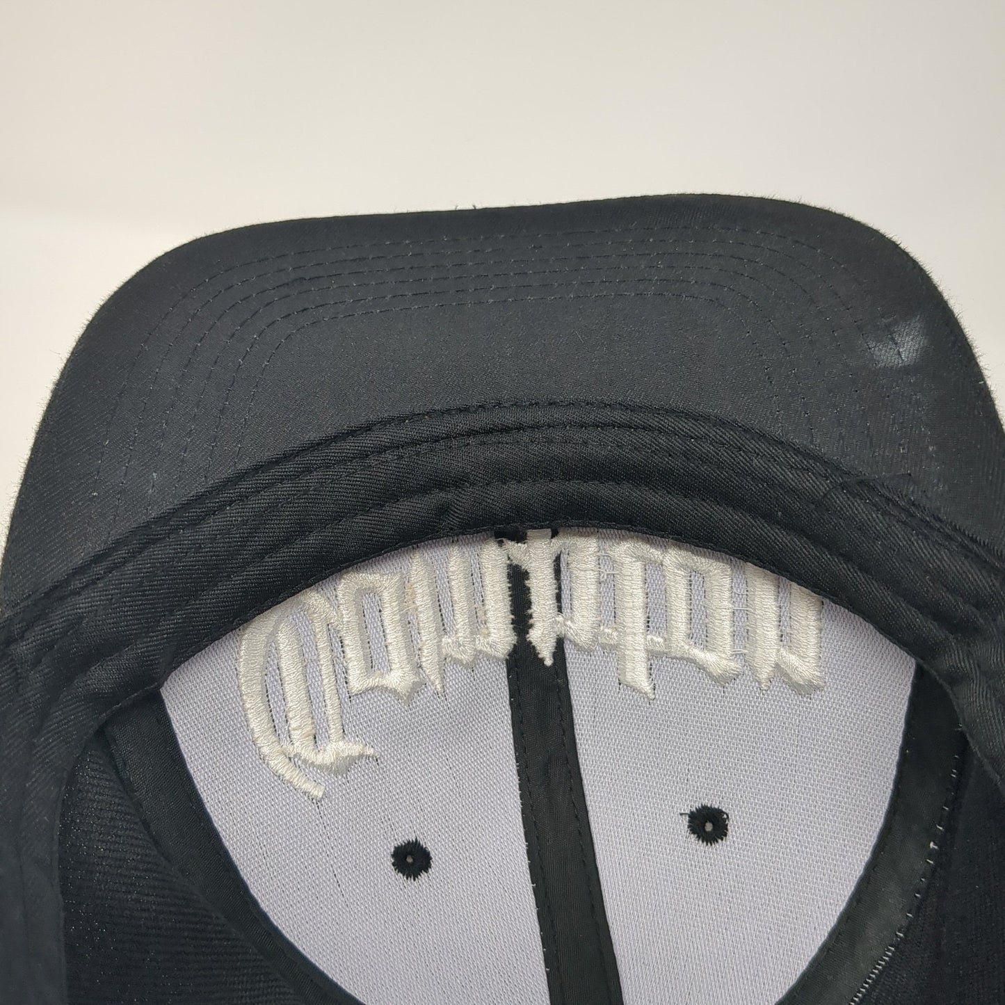 Compton Spell Out Snapback Hat Black One Size Adjustable Embroidered