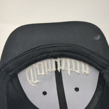 Compton Spell Out Snapback Hat Black One Size Adjustable Embroidered