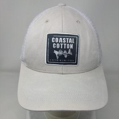Coastal Cotton Uninhibited Snapback Trucker Hat Cream One Size Mesh Back