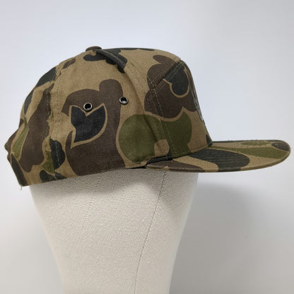 MTN OPS 5 Panel Green Brown One Size Camo Snapback Hat Deer Antlers Hunting