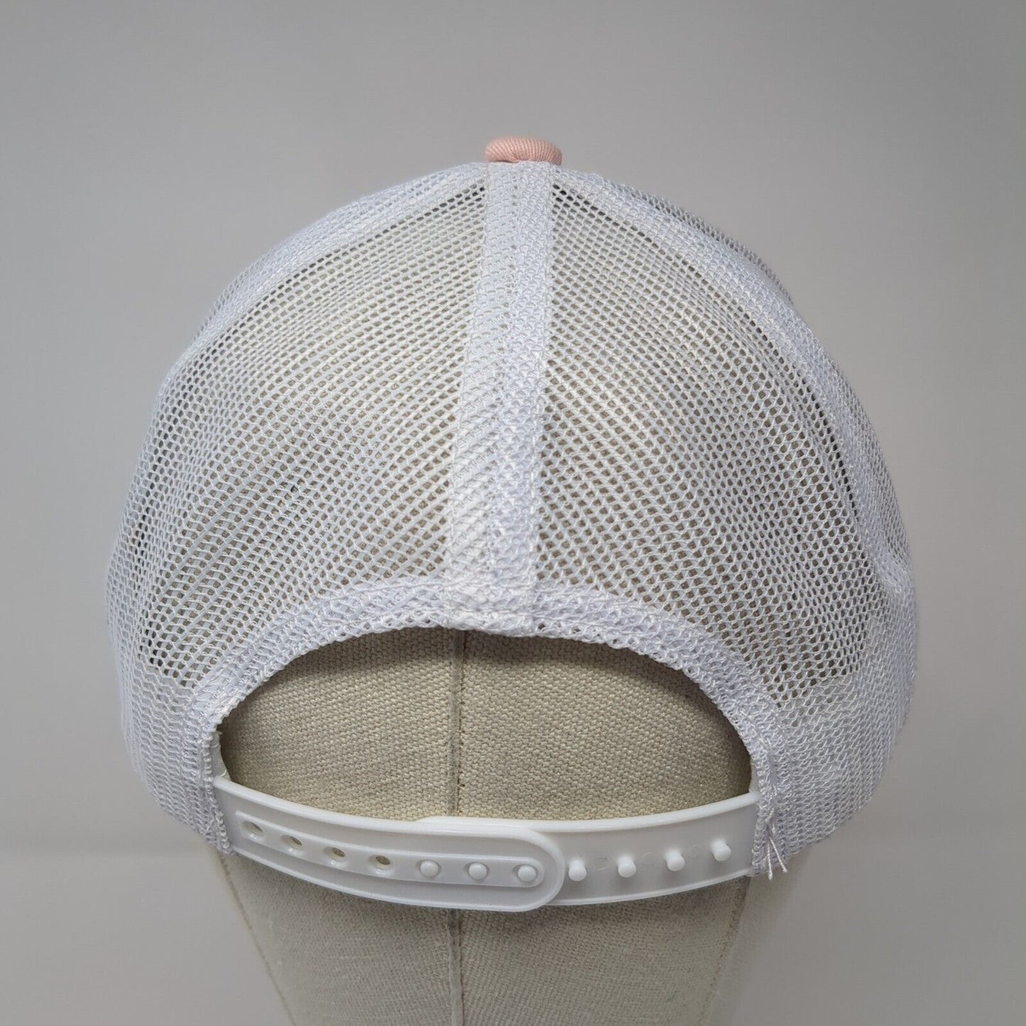 Estes Snapback Mesh Back Trucker Hat Pink One Size Embroidered 6 Panel