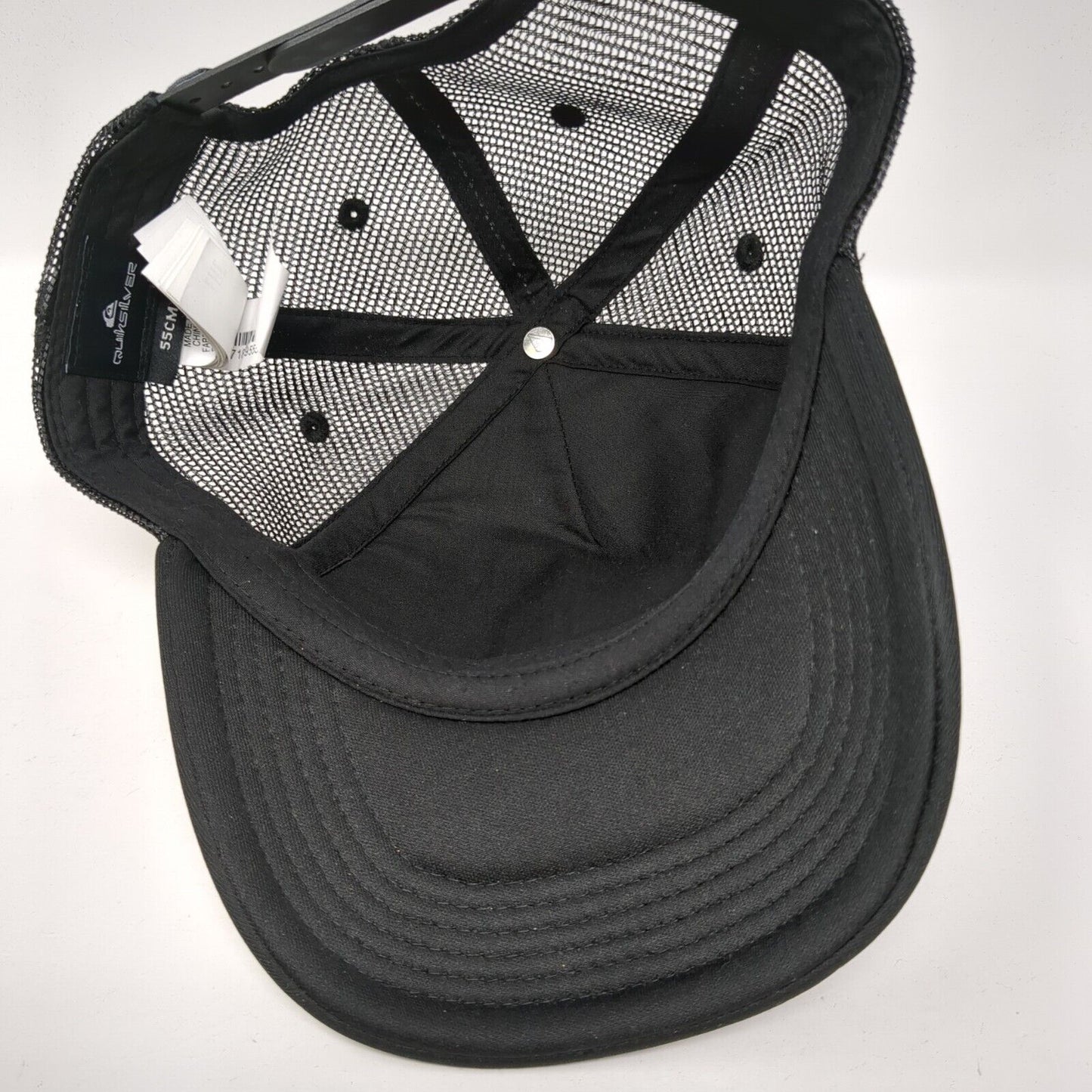 Boardriding Co Snapback Mesh Back Trucker Hat Black 55cm Quiksilver