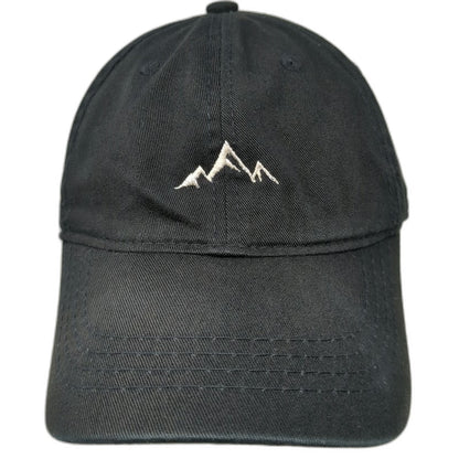 Outdoor Baseball Cap Black One Size Mountain Embroidery Slideback Adjustable Hat