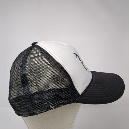 Huntington Beach Snapback Rope Trucker Hat Black One Size Mesh Back