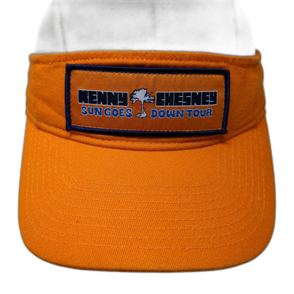 Kenny Chesney Sun Goes Down Tour Visor Hat Orange OSFM No Shoes Nation Cotton