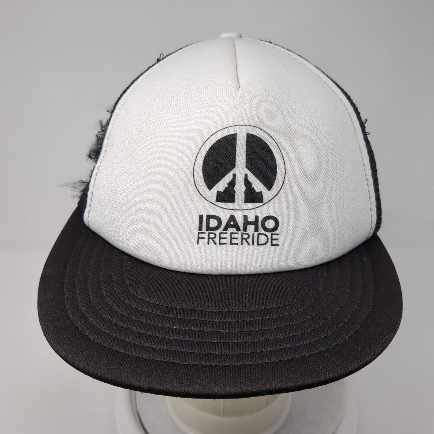 Idaho Freeride Snapback Trucker Hat Black One Size Mesh Back District