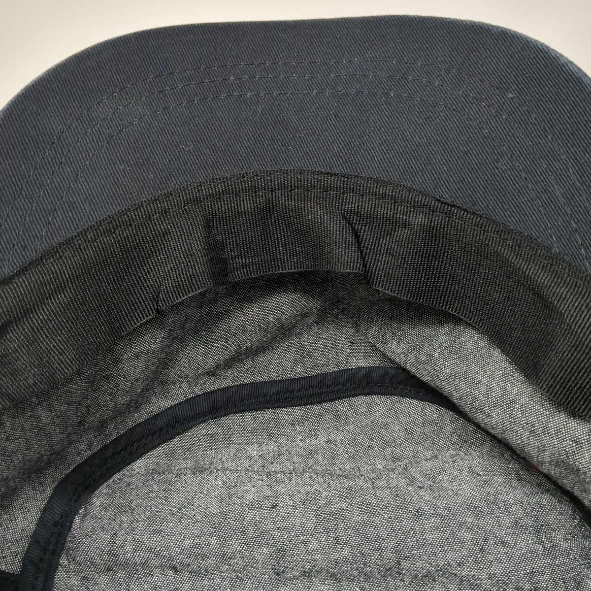 H&M Army Cap Black M Adjustable Cotton Slideback Hat Garment Quality Side Tag