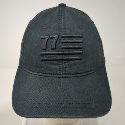 American Eagle Baseball Cap Black One Size Adjustable 77 Flag Logo Cotton Hat