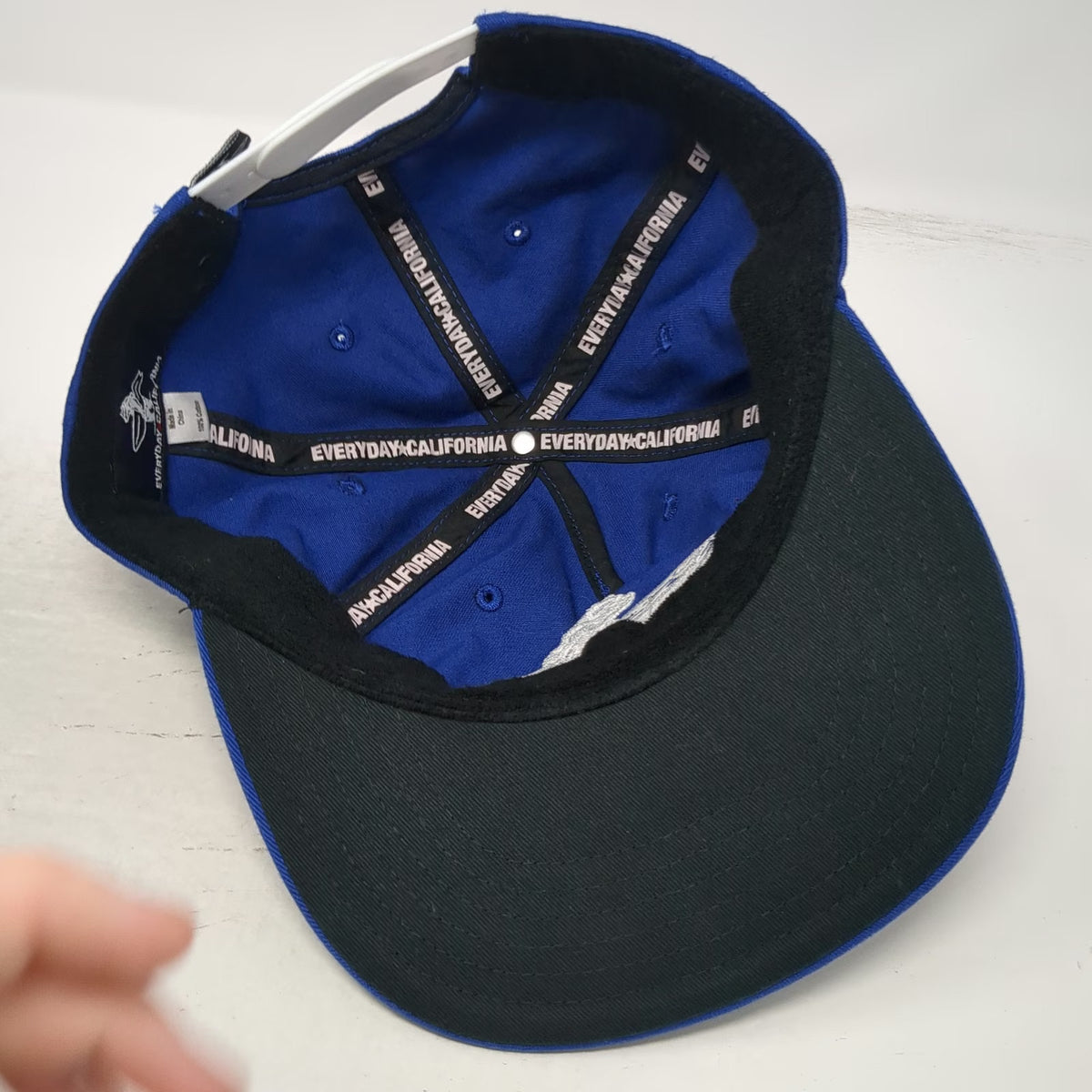 Everyday California 5 Panel Blue One Size Snapback Hat Surfing Bear Logo Cotton