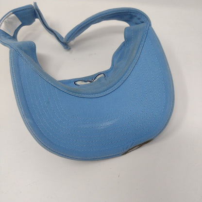 Butterfly Strapback Sun Visor Hat Blue OSFA Adjustable Embroidered Lightweight