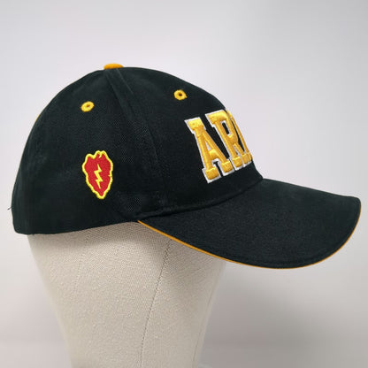 ML Caps Baseball Cap Black Yellow One Size US Army 25th Infantry Division Hat