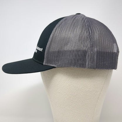 Richardson 115 Trucker Hat Black Gray L EquipmentShare Gear Logo Mesh Snapback