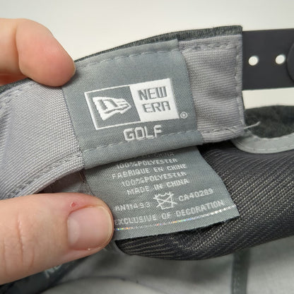 New Era 5 Panel Gray One Size Snapback Hat Golf Rope Performance Script Logo