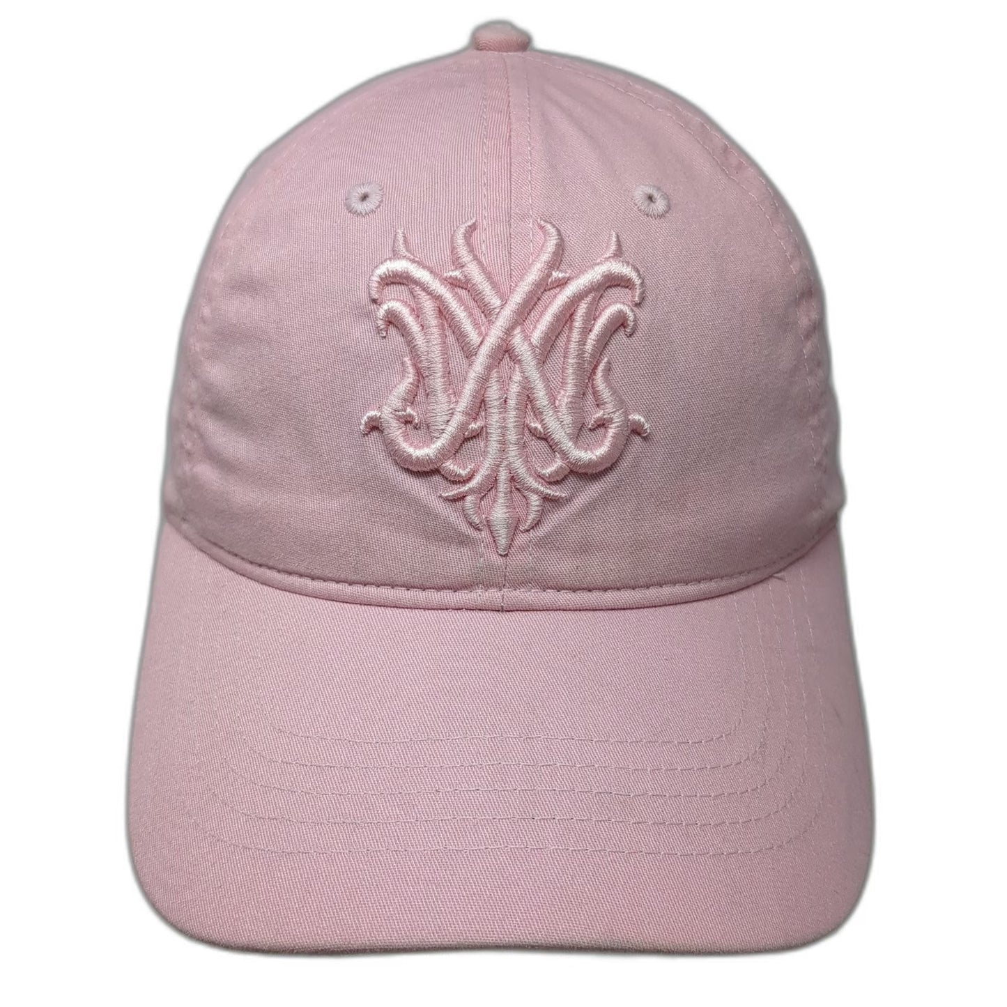 Matchitt Baseball Cap Pink One Size Monogram Embroidery Adjustable Cotton Hat
