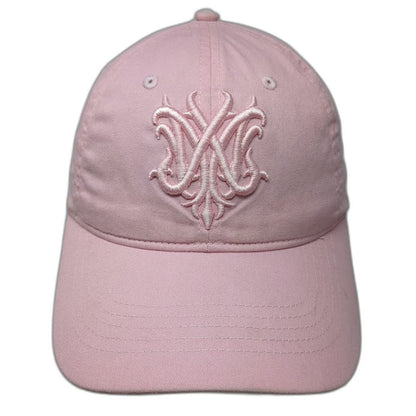 Matchitt Baseball Cap Pink One Size Monogram Embroidery Adjustable Cotton Hat