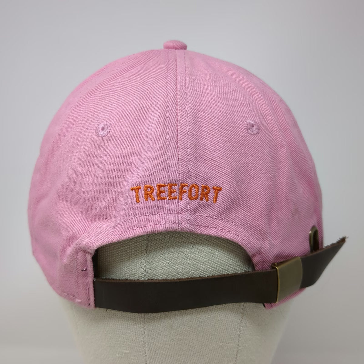 Pukka 5 Panel Pink Hat One Size Treefort Music Festival Leather Strapback Cotton