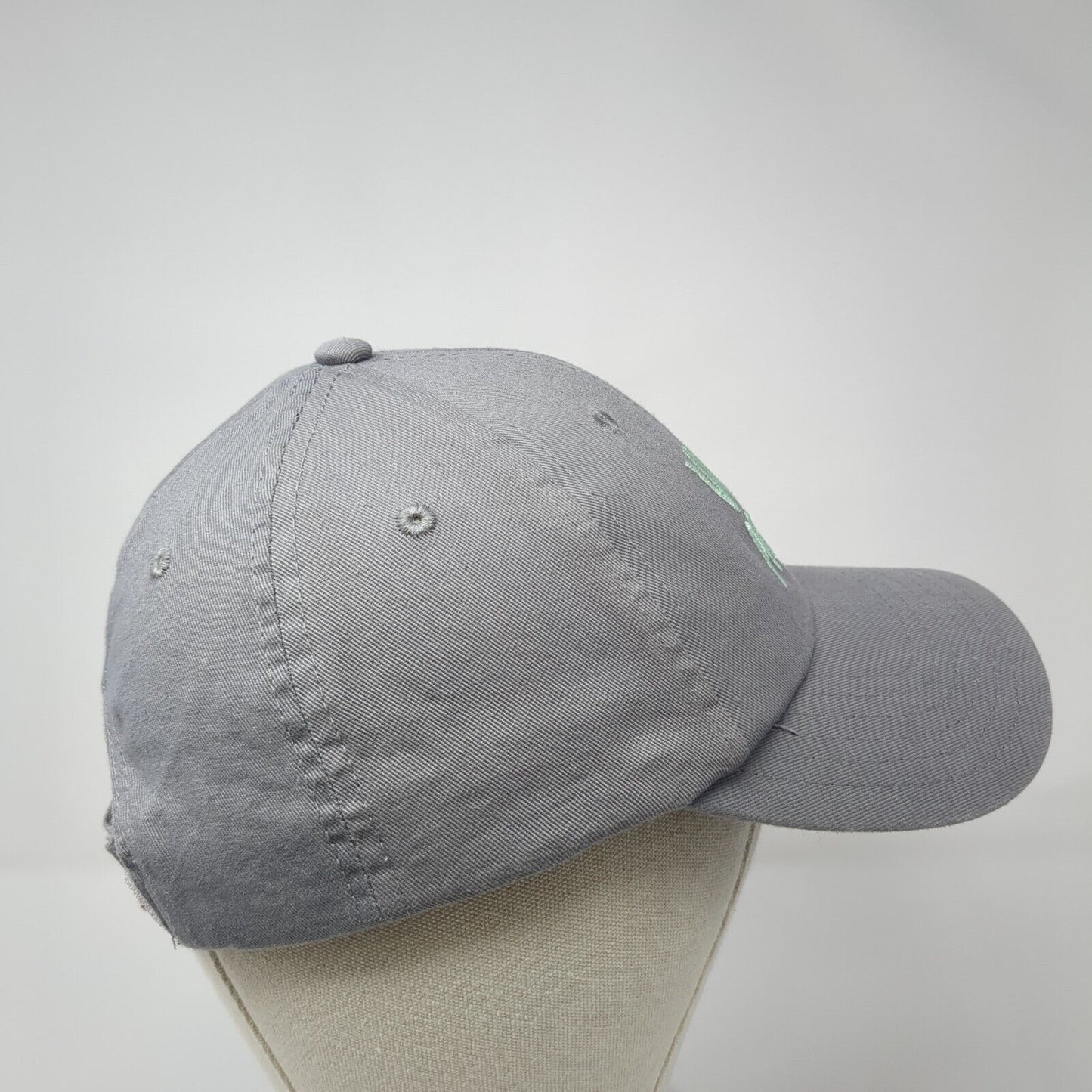 Vacay Mode Strapback Hat Gray One Size Solid Adjustable Embroidered