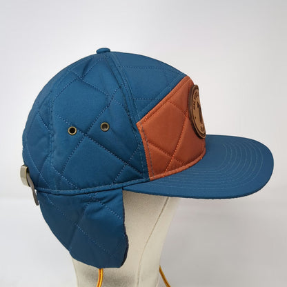 You Know Baseball Cap Blue OSFM Quilted Ear Flaps Silver Spur Ranch Patch Hat