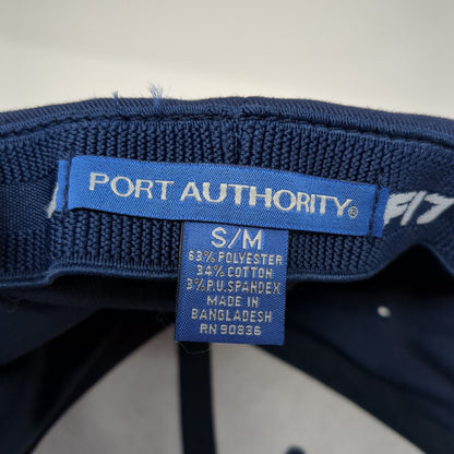 Potter's Fitted Hat Blue S/M Embroidered Solid Flexfit Port Authority