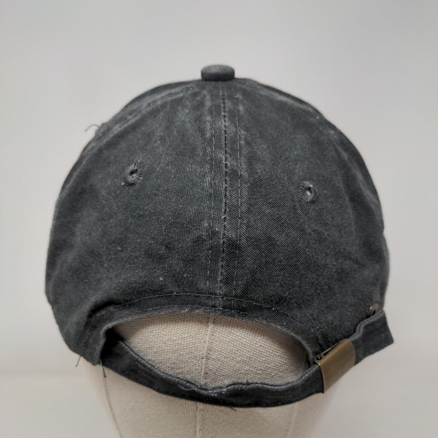 Rep. Dominicana Slideback Hat Gray One Size Embroidered Distressed