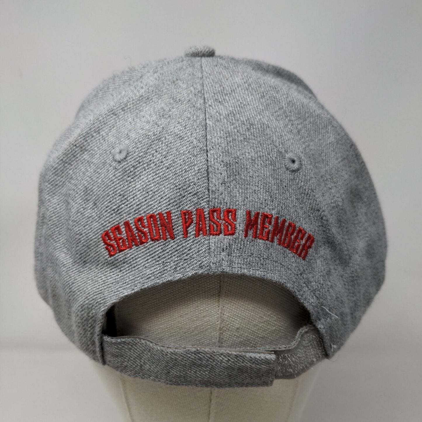 Tampa Bay Buccaneers Strapback Hat Gray Red Embroidered Logo Season Pass NFL