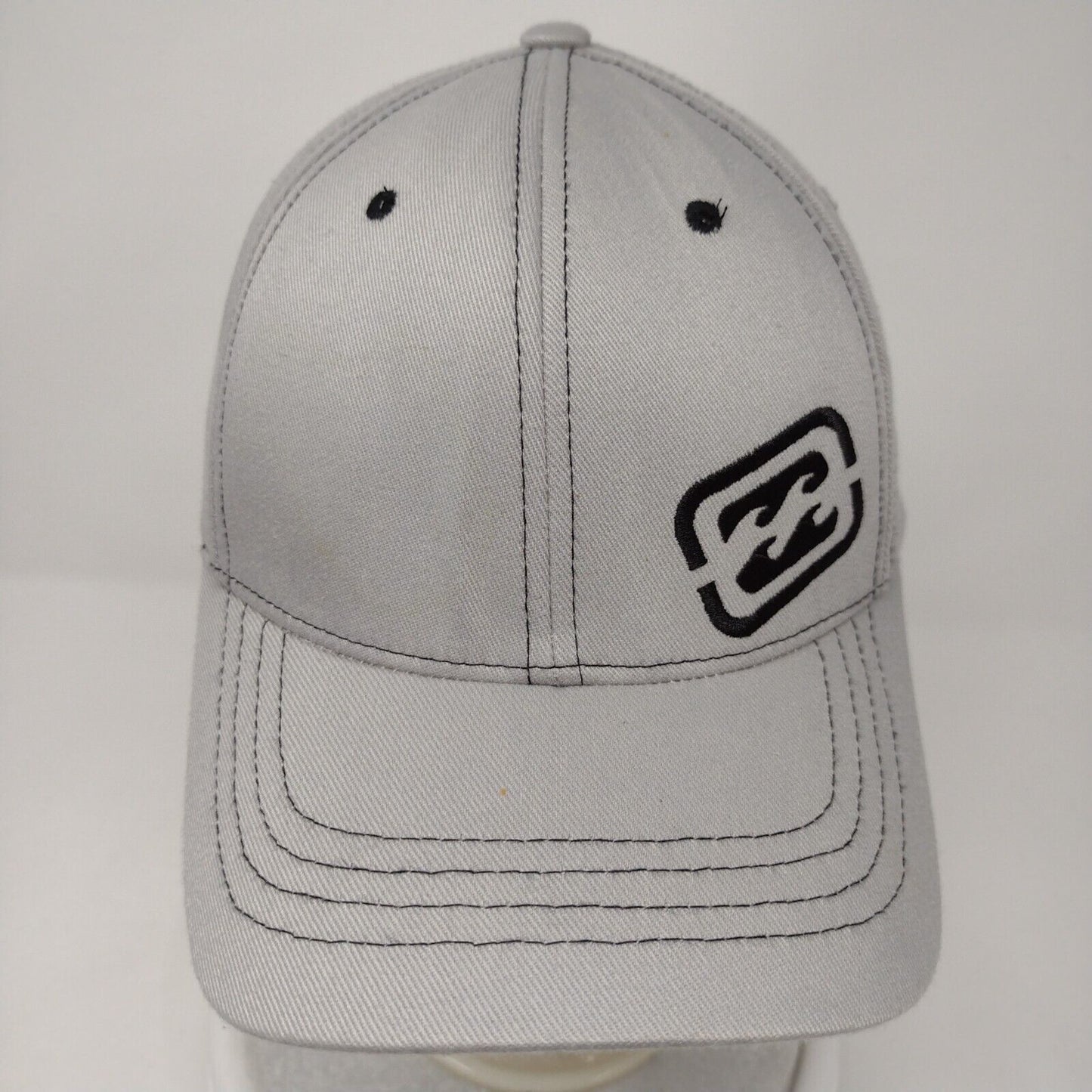 Billabong Fitted Hat Gray OSFA Solid Embroidered Flexfit Vent Holes