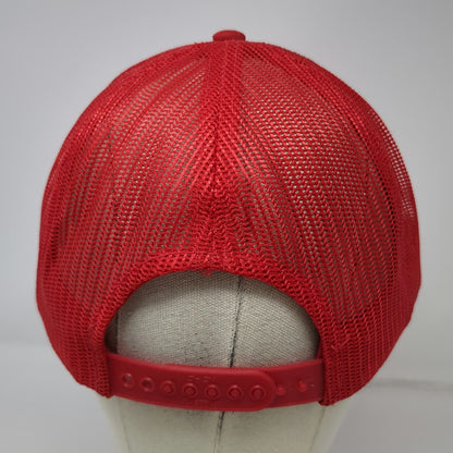 Raven Screens Trucker Hat Red Alaska Hell Freezes Over Graphic Snapback Vintage