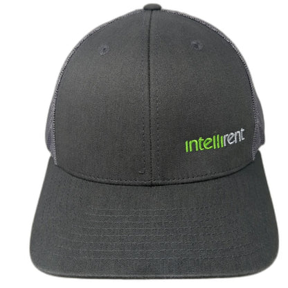 Richardson Trucker Hat Gray OSFM Snapback Mesh intellirent Logo Adjustable Cap