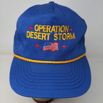 The Executive Line Mens Snapback Trucker Hat Blue Vintage Operation Desert Storm