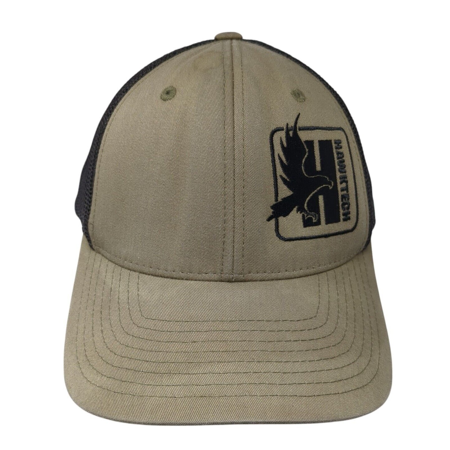 Hawktech Fitted Mesh Back Trucker Hat Brown L/XL Colorblock Richardson