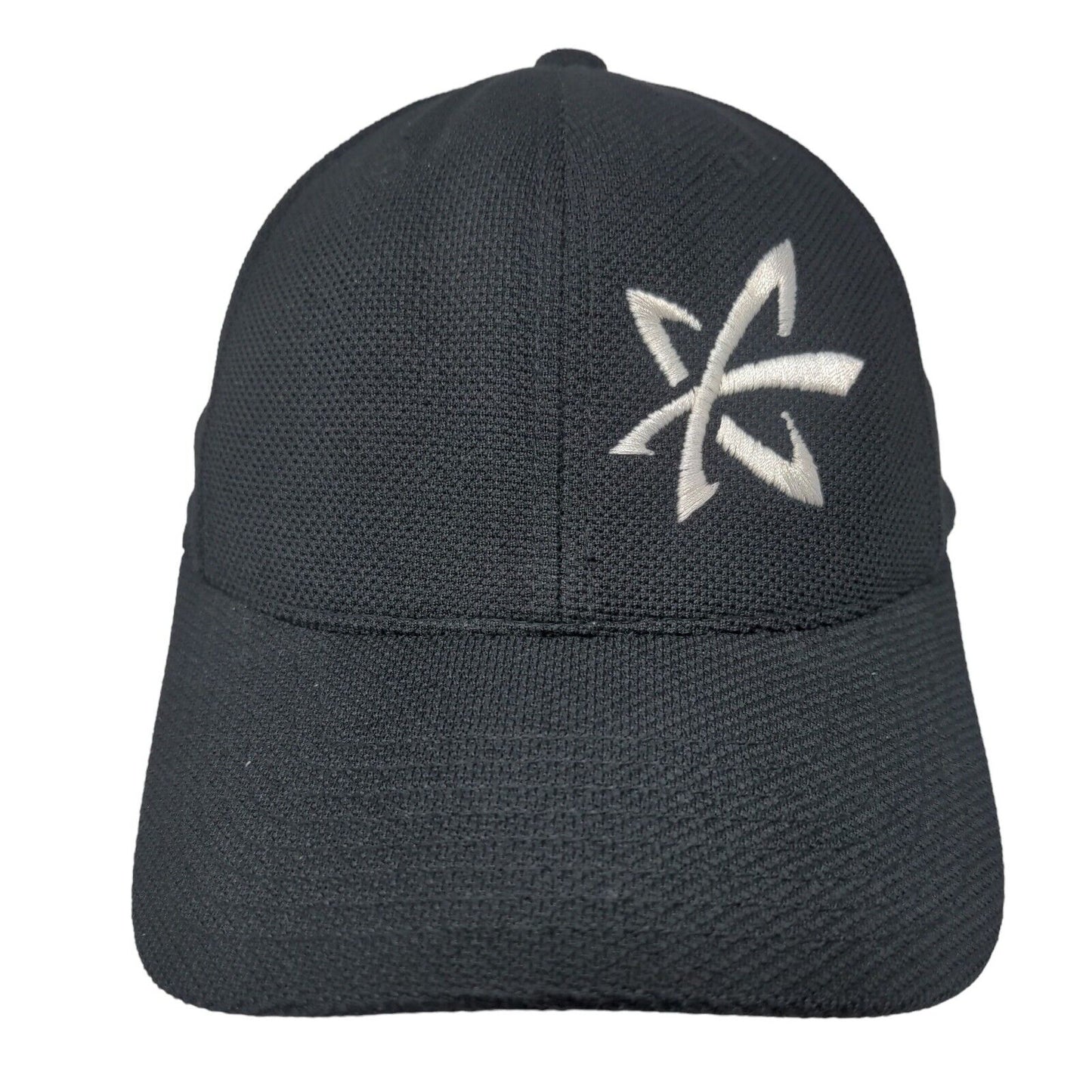 IBM Fitted Hat Black One Size Embroidered Logo Flexfit Yupoong