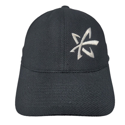 IBM Fitted Hat Black One Size Embroidered Logo Flexfit Yupoong