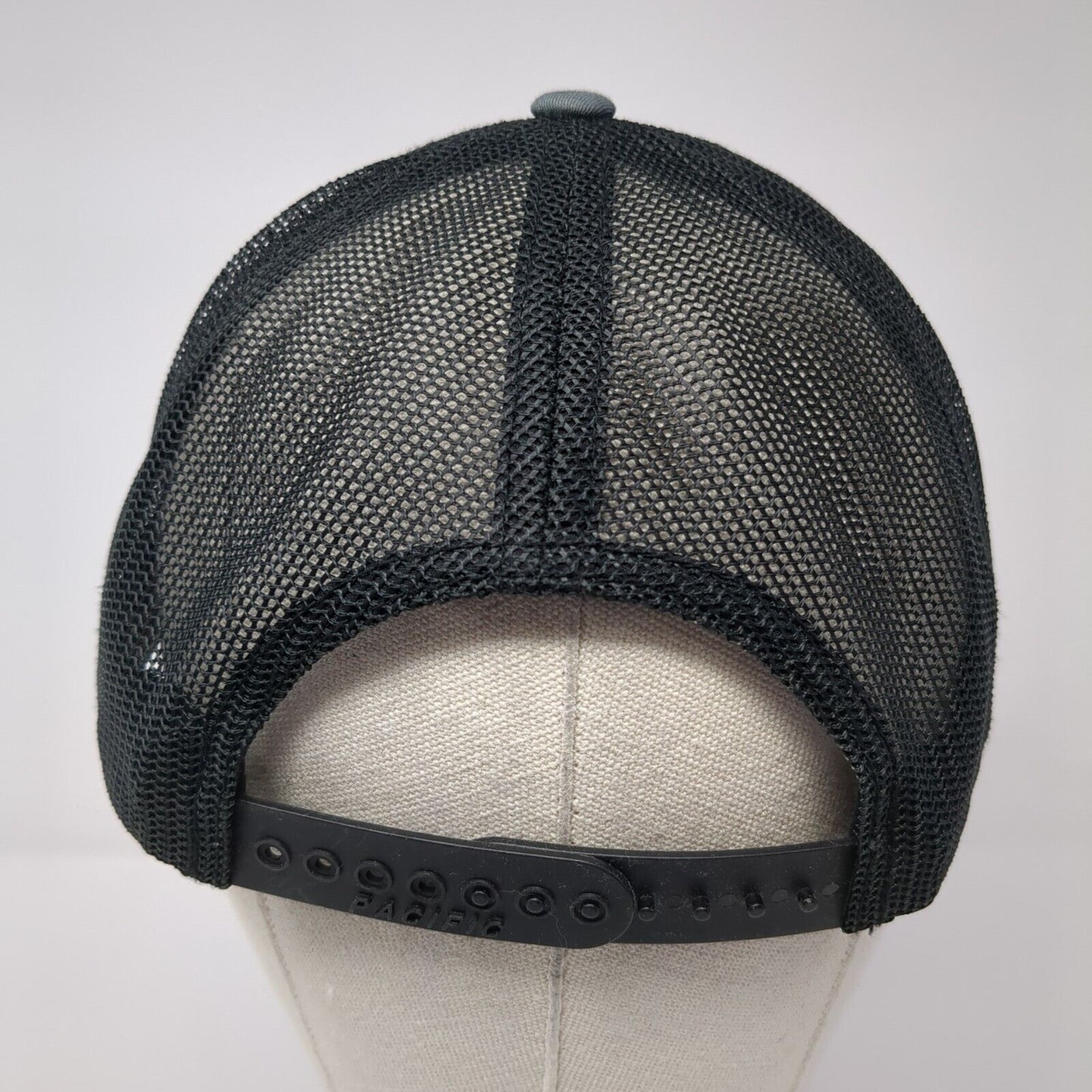EB Snapback Mesh Back Trucker Hat Gray One Size Pacific Headwear 6 Panel