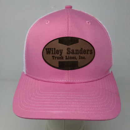 Richardson Women's Mesh Back Snapback Hat Pink White Wiley Sanders Truck Lines