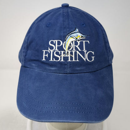 Sport Fishing Marlin Blue Baseball Cap One Size Slideback Hat Cotton Curved Bill