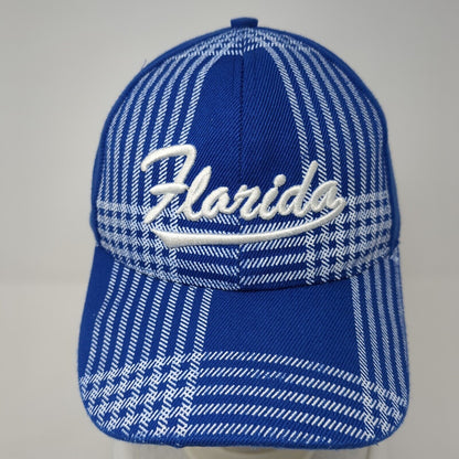 Florida Strapback Hat Blue One Size Adjustable Embroidered Patriotic 6 Panel