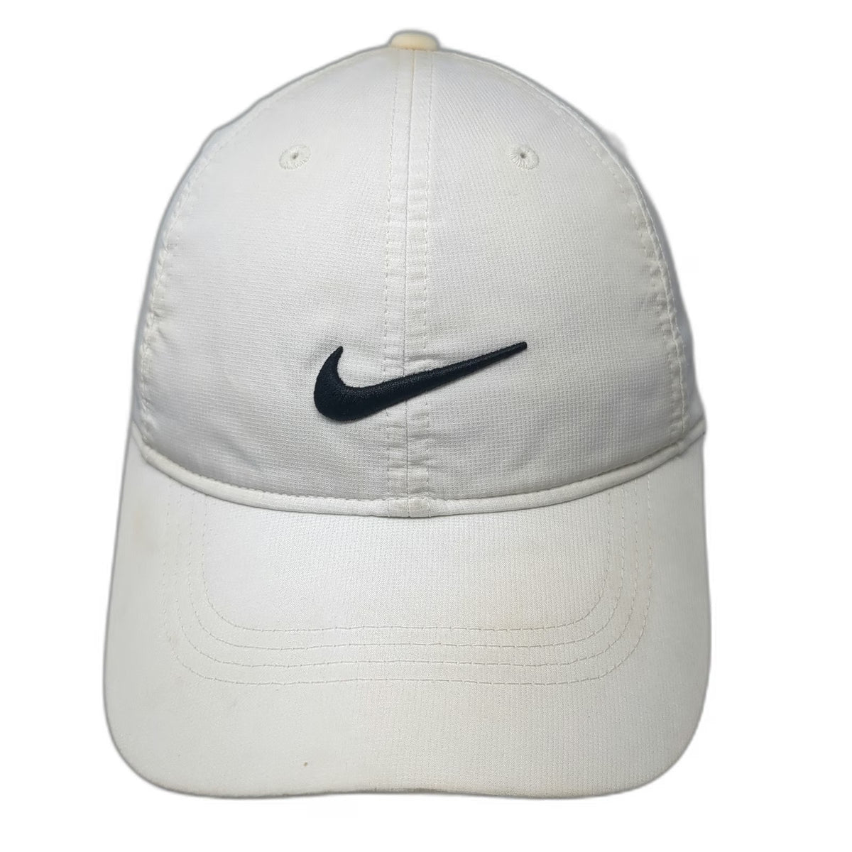 Nike Baseball Cap White One Size Legacy91 Dri-Fit Swoosh Logo Strapback Golf Hat
