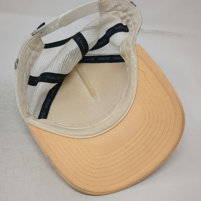 Hurley Trucker Hat Yellow One Size Mesh Snapback Wave Mountain Graphic Surf