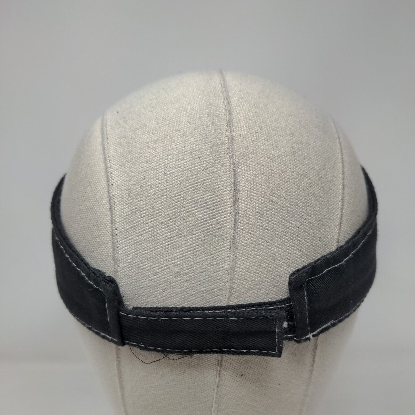 Unbranded Strapback Sun Visor Hat Black One Size Adjustable Embroidered