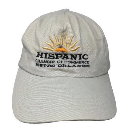 Hispanic Chamber of Commerce Metro Orlando Slideback Hat Tan OS Embroidered