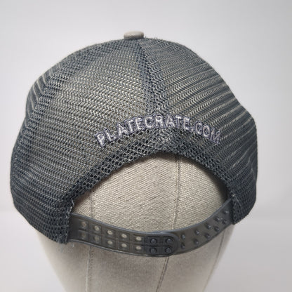 Plate Crate Snapback Trucker Hat Gray One Size Adjustable Embroidered Mesh Back