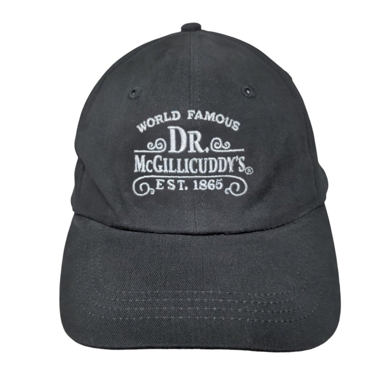 World Famous Dr. McGillicuddy's Est. 1865 Strapback Hat Black One Size Cotton