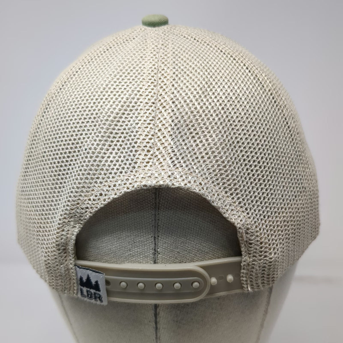 Little Bay Root Trucker Hat Green One Size Oregon Mountain Leather Patch Mesh
