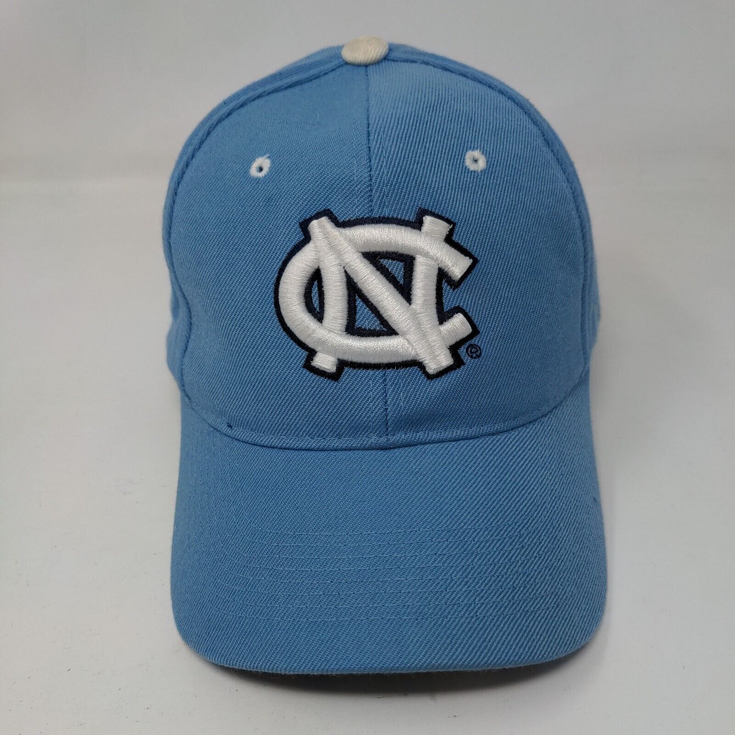 North Carolina Fitted Hat Blue Size 6 7/8 Embroidered Authentic Zephyr The Hat