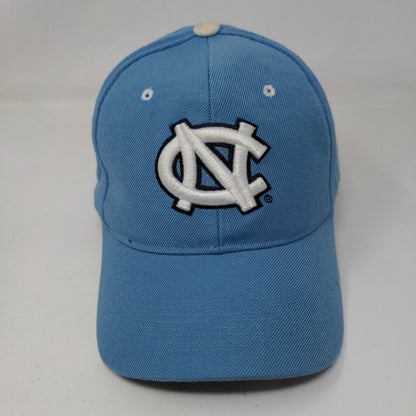 North Carolina Fitted Hat Blue Size 6 7/8 Embroidered Authentic Zephyr The Hat